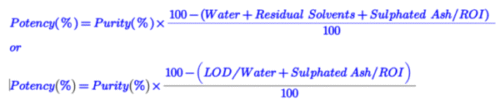 How To Calculate Potency, Purity and Assay In Pharmaceuticals: Accurate and Easy Approach 2 Potency Calculation formula