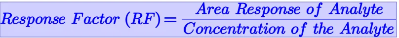 Relative Response Factor (RRF) in Pharmaceutical Analysis: Learn In 5 Steps 4 Response Factor (RF)
