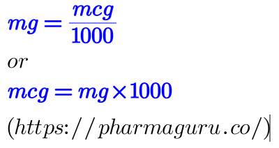 ppm, mcg and percentage (%) In Pharmaceutical Analysis: 5 Minutes Quick Learning 3 how to convert mcg to mg