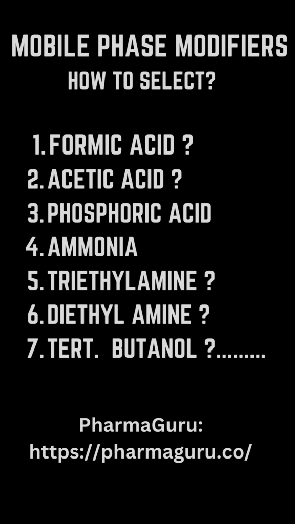 HPLC Mobile Phase Modifiers: Types, Selection, Case Studies, Expert Tips With 5 FAQs 2 Selection of HPLC Mobile Phase Modifiers: