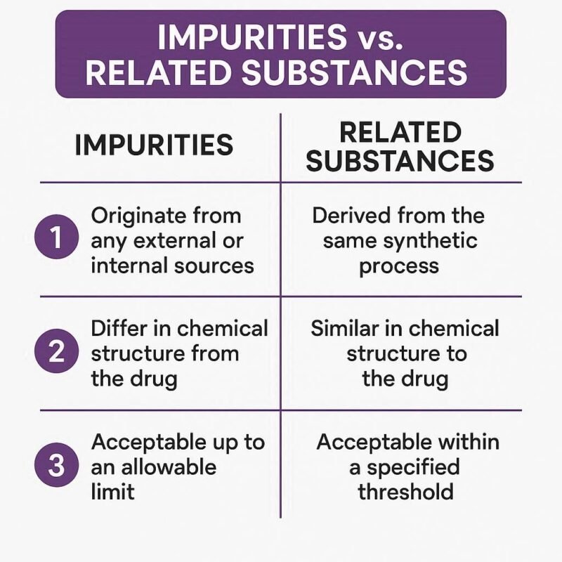 Impurities And Related Substances in Pharmaceuticals: Key Differences