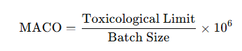 MACO calculation in Pharmaceuticals