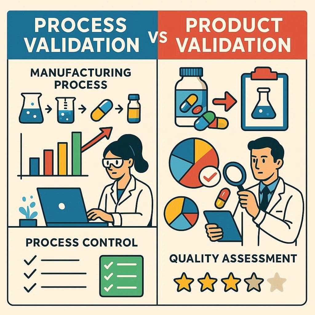 Process Validation vs. Product Validation in Pharmaceuticals