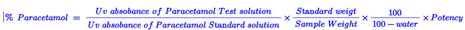 Uv Visible Spectrophotometer: How to Perform Assay And Identification Test Quickly 4 paracetamol assay calculation formula