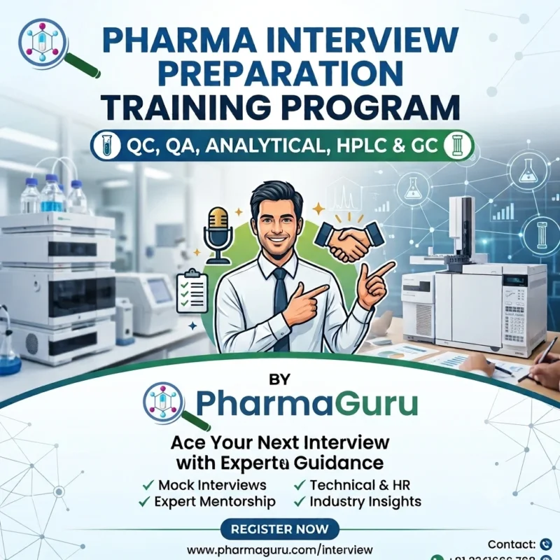 Pharma Interview Preparation Training Program for Freshers & Experienced | QC, QA, Analytical, HPLC & GC 1 Pharma Interview Preparation Training Program for Freshers & Experienced | QC, QA, Analytical, HPLC & GC